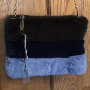 Anthropologie faux fur crossbody/clutch
